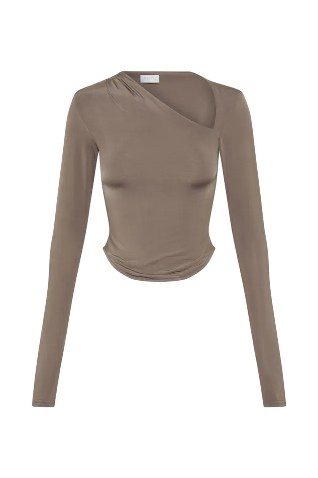 Women Meshki Tops Bruna Slinky Long Sleeve Top With Cut Out 8211 Coco