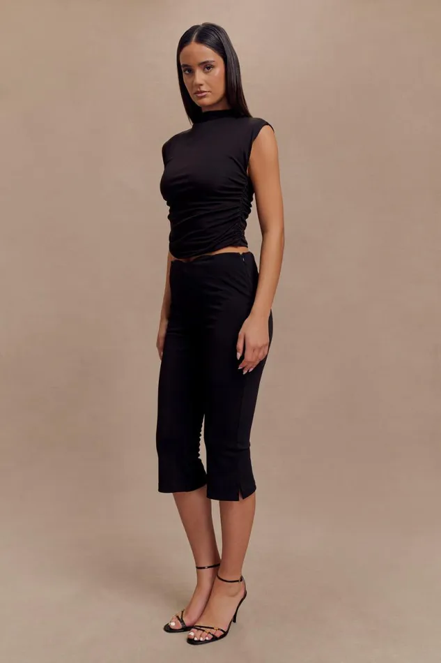 Women Meshki Tops Ellia High Neck Sleeveless Top 8211 Black