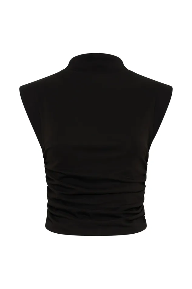 Women Meshki Tops Ellia High Neck Sleeveless Top 8211 Black