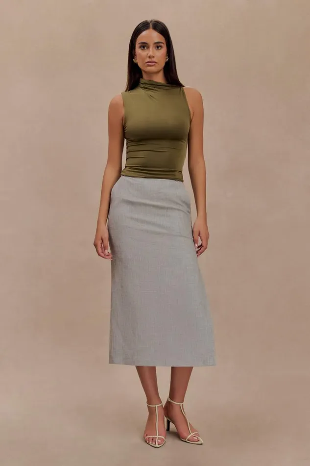 Women Meshki Tops Hadleigh Sleeveless Slinky Top 8211 Dark Olive