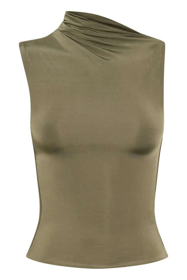 Women Meshki Tops Hadleigh Sleeveless Slinky Top 8211 Dark Olive