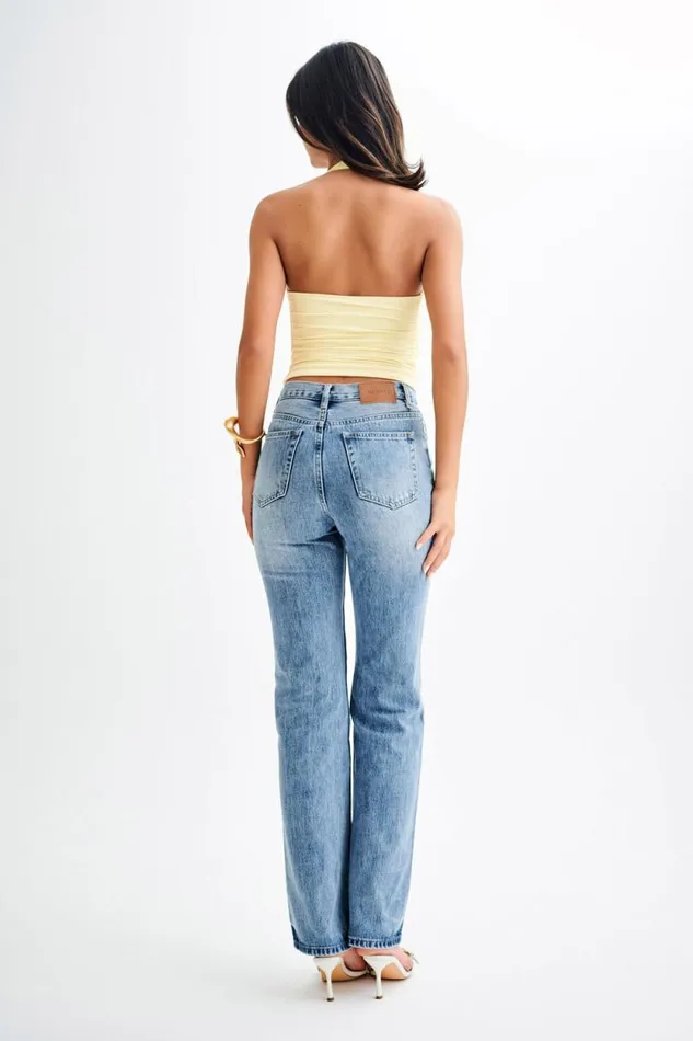 Women Meshki Tops Marie Recycled Halter Top 8211 Lemon Sherbet