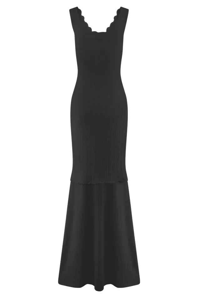 Women Meshki Tops Natalie Off Shoulder Maxi Dress 8211 Black