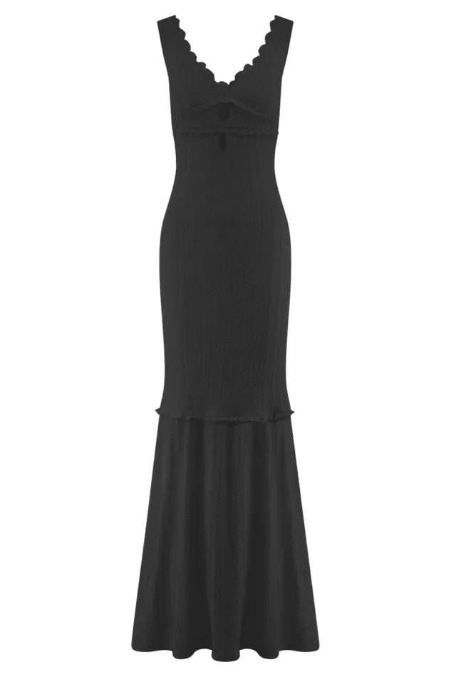 Women Meshki Tops Natalie Off Shoulder Maxi Dress 8211 Black