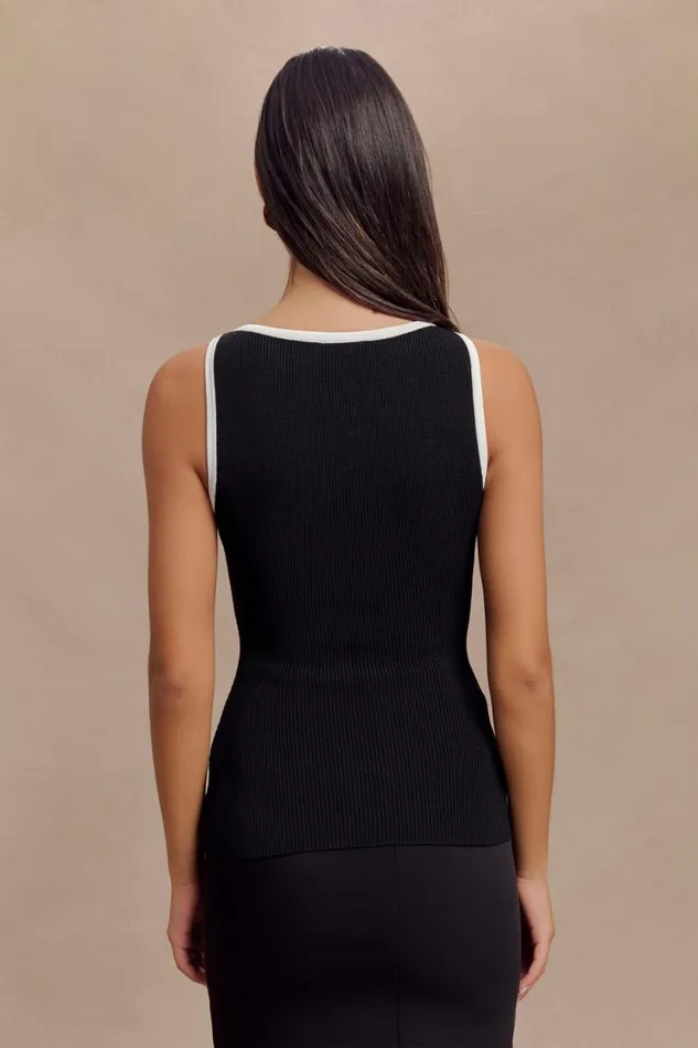 Women Meshki Tops Sawyer Longline Top 8211 BlackWhite