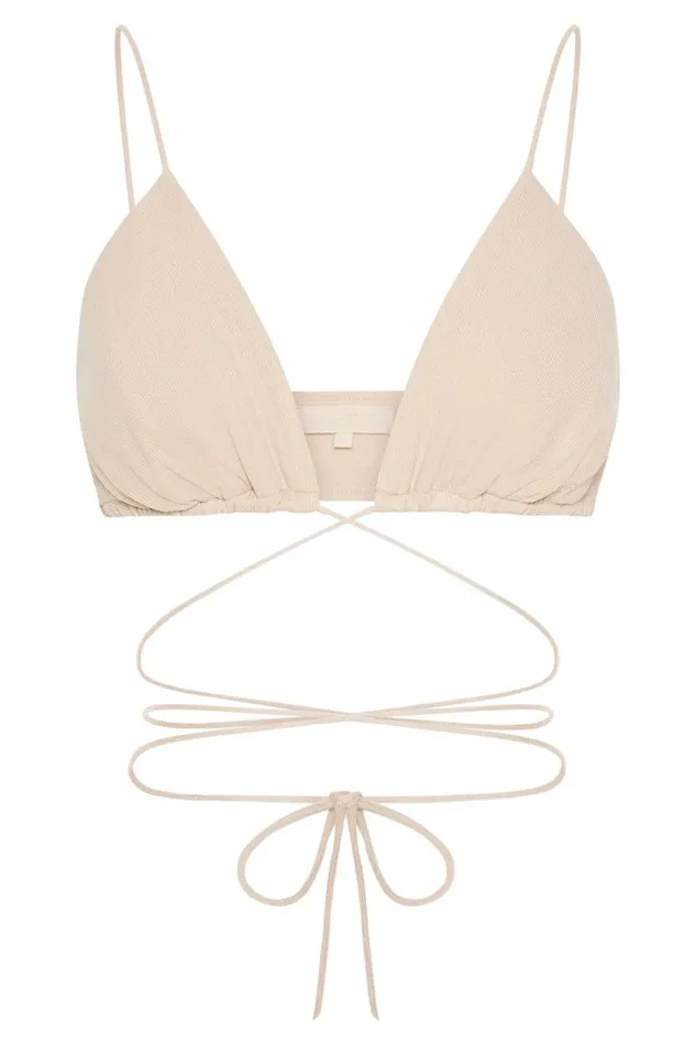 Women Meshki Tops Suzie Triangle Bralette 8211 Stone