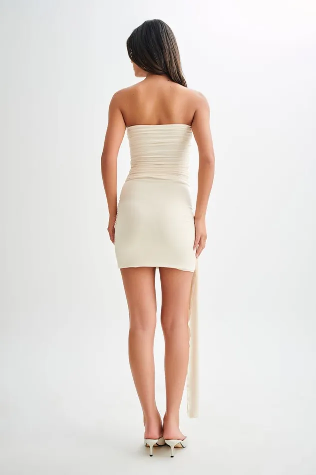 Women Meshki Tops Winslet Strapless Slinky Longline Top With Shell Hardware 8211 Ivory