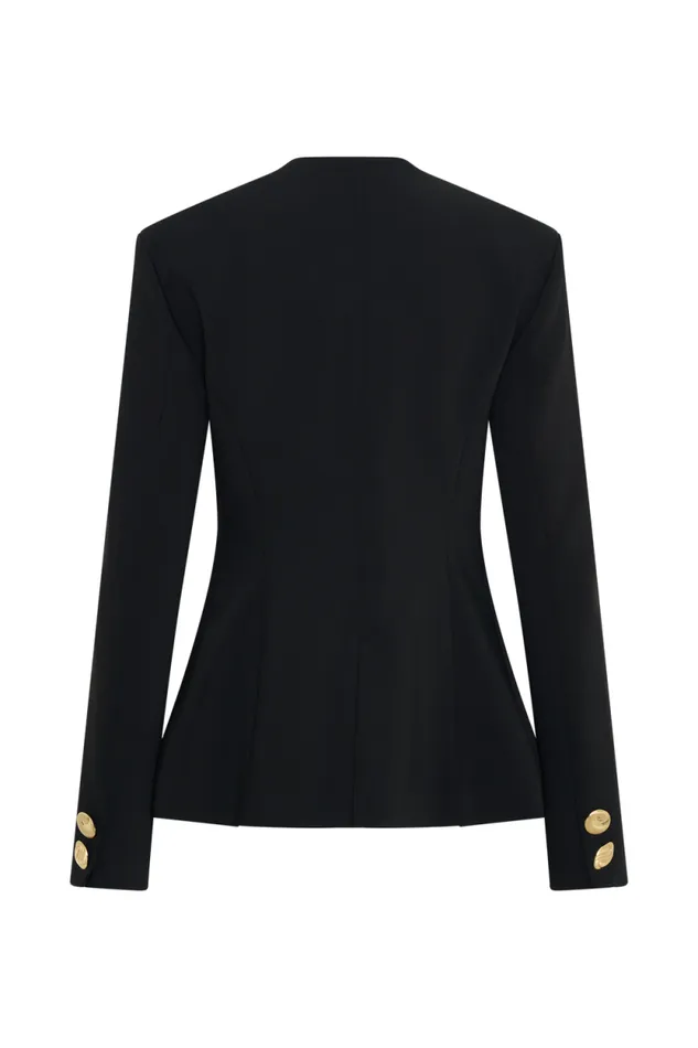 Women Meshki Two Piece Sets Asia Mixed Button Blazer 8211 Black
