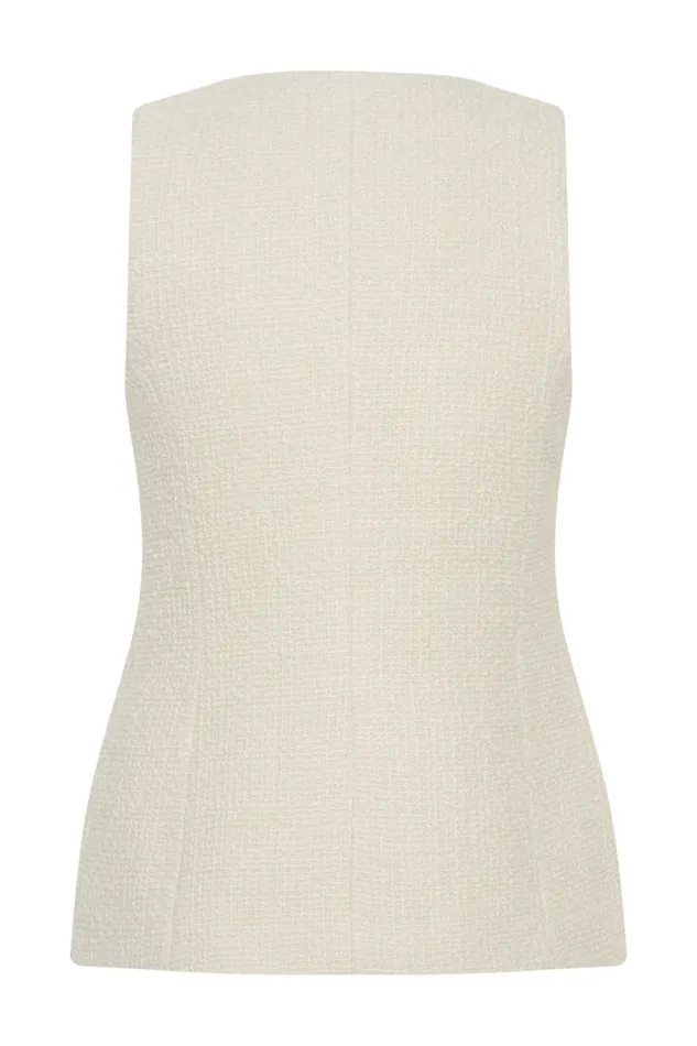 Women Meshki Two Piece Sets Camilla Boucle Sleeveless Vest 8211 Ivory