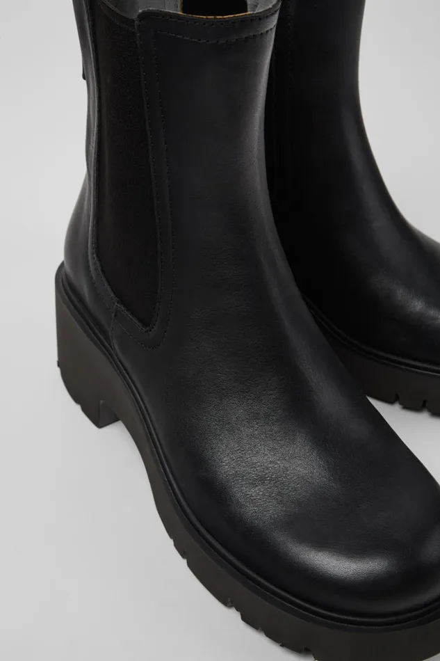 Women Milah Black Leather Ankle Boots Camper Ankle Boots Women Milah Black Leather Ankle Boots Camper Ankle Boots