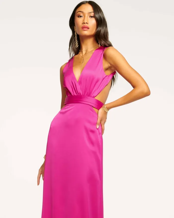 Women Milan Open Back Maxi Dress Black Ramy Brook Dresses