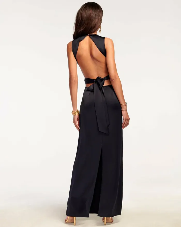 Women Milan Open Back Maxi Dress Black Ramy Brook Dresses Women Milan Open Back Maxi Dress Black Ramy Brook Dresses