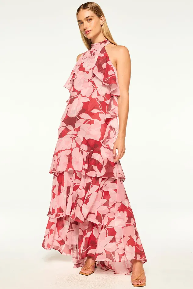 Women MISA Los Angeles Dresses CALISSA DRESS Flora Rosada