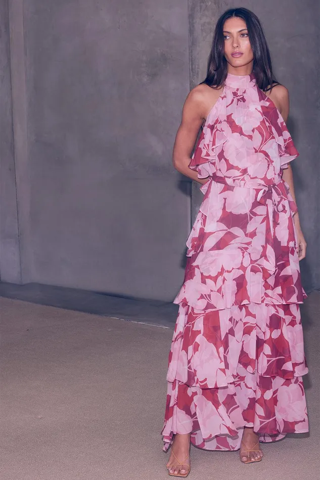 Women MISA Los Angeles Dresses CALISSA DRESS Flora Rosada