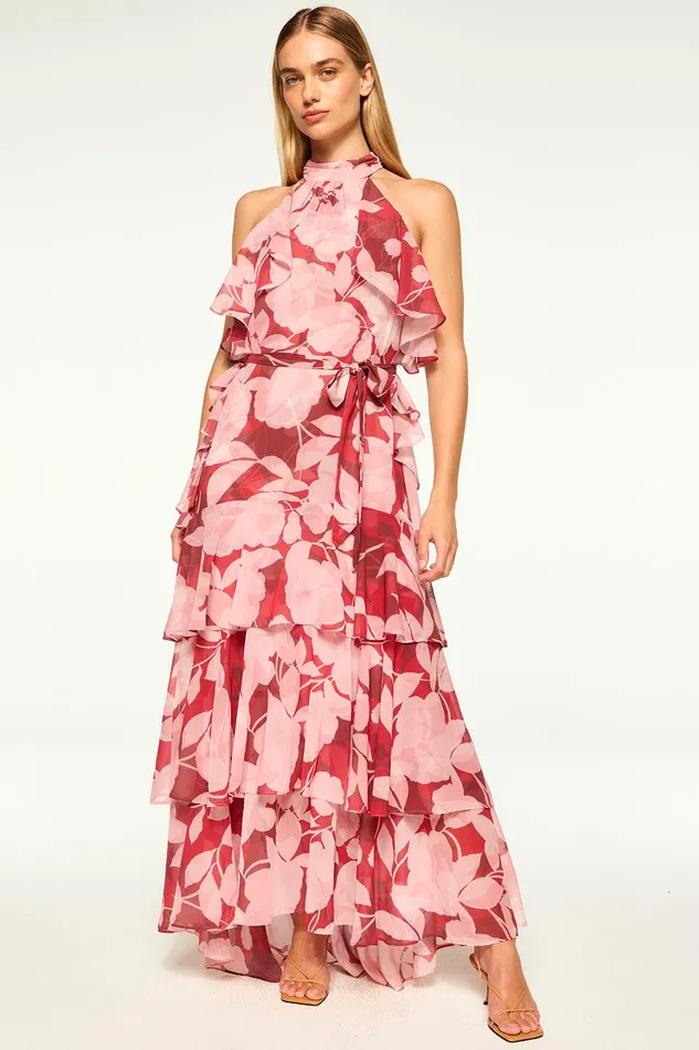 Women MISA Los Angeles Dresses CALISSA DRESS Flora Rosada