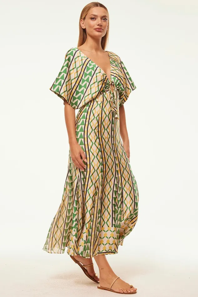 Women MISA Los Angeles Dresses IRENA DRESS Limoncello Geo Mix