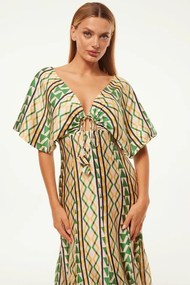 Women MISA Los Angeles Dresses IRENA DRESS Limoncello Geo Mix