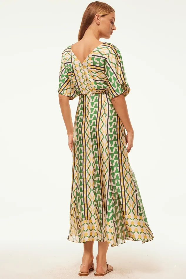Women MISA Los Angeles Dresses IRENA DRESS Limoncello Geo Mix