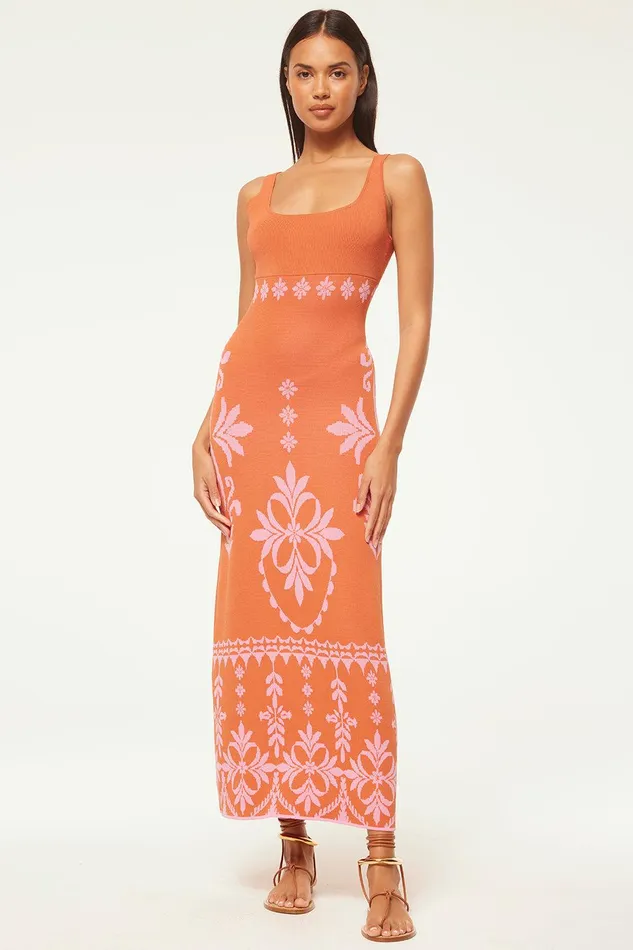Women MISA Los Angeles Dresses KALIL DRESS Pink Flora Santiago