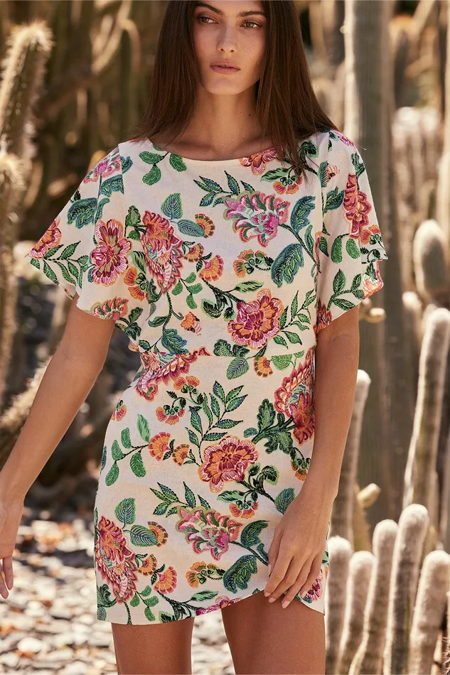 Women MISA Los Angeles Dresses LAYLA DRESS Malika Paisley Floral