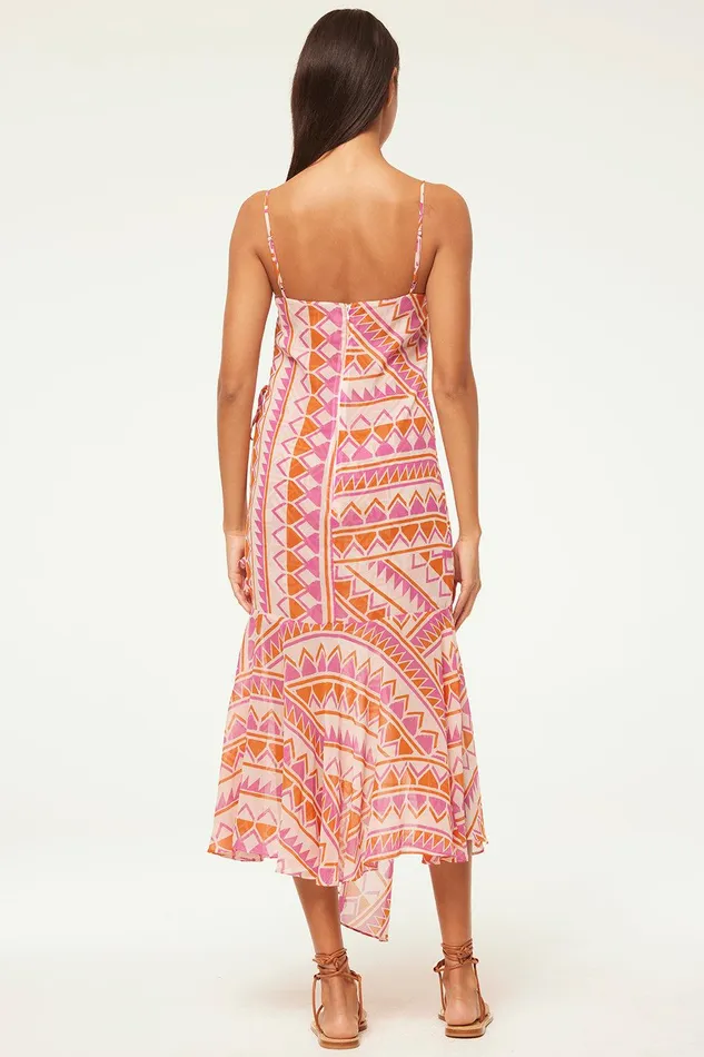Women MISA Los Angeles Dresses MAYE DRESS Aperol Geo