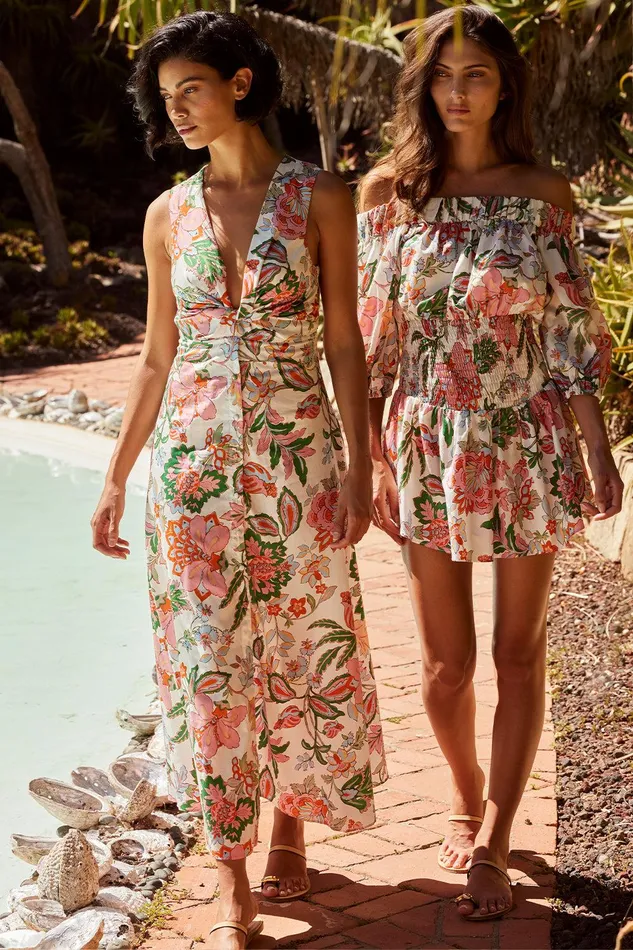 Women MISA Los Angeles Dresses NAJAH DRESS Casablanca Floral