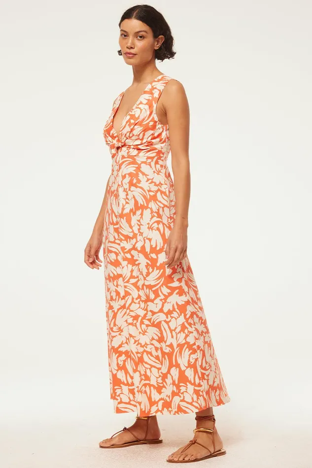 Women MISA Los Angeles Dresses NAJAH DRESS Patmos Tangerine