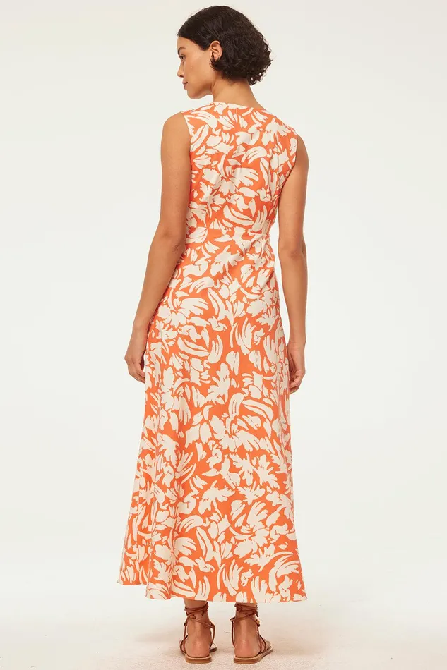 Women MISA Los Angeles Dresses NAJAH DRESS Patmos Tangerine
