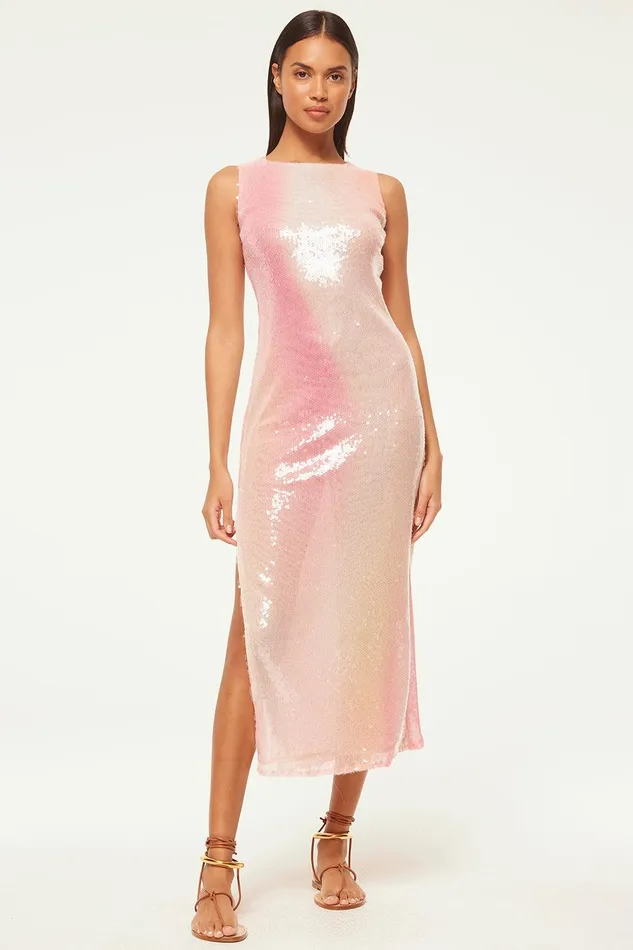 Women MISA Los Angeles Dresses NAKIA DRESS Sequin Ombre