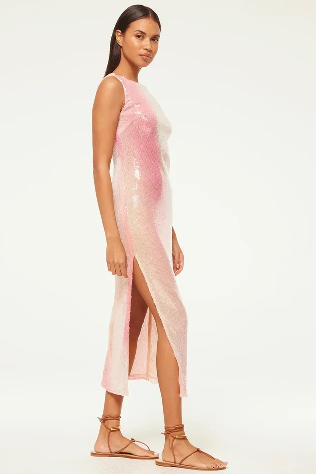 Women MISA Los Angeles Dresses NAKIA DRESS Sequin Ombre