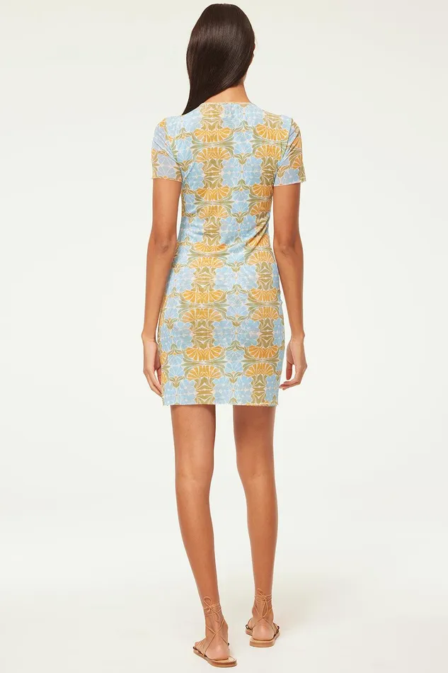 Women MISA Los Angeles Jersey and Mesh VINA DRESS Citrus Slice