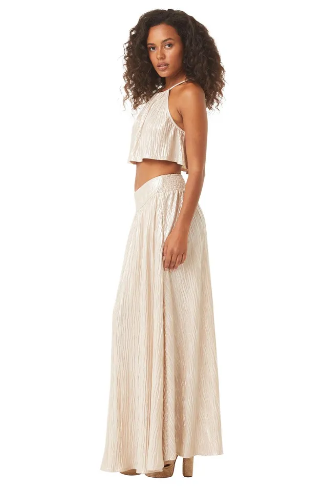 Women MISA Los Angeles Matching Sets BALENA SKIRT Mother Of Pearl