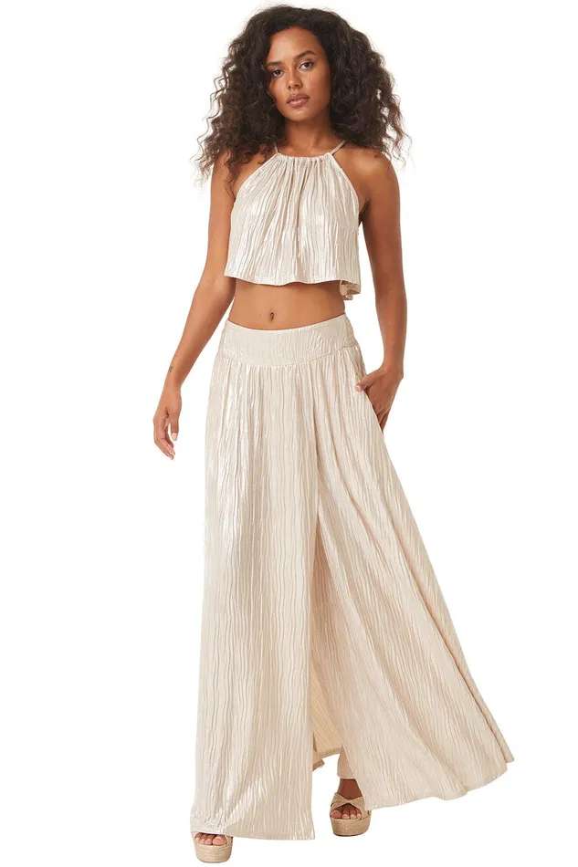 Women MISA Los Angeles Matching Sets BALENA SKIRT Mother Of Pearl