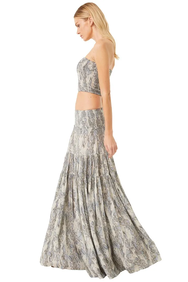 Women MISA Los Angeles Matching Sets BAR SKIRT Spring Python