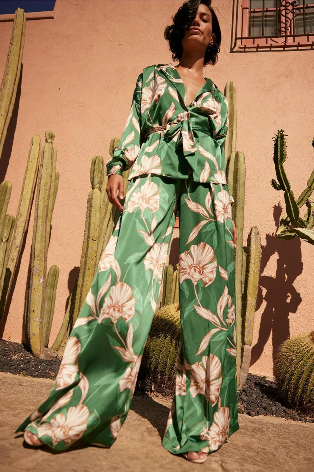 Women MISA Los Angeles Matching Sets FILIPPA PANT Cartagena Flora