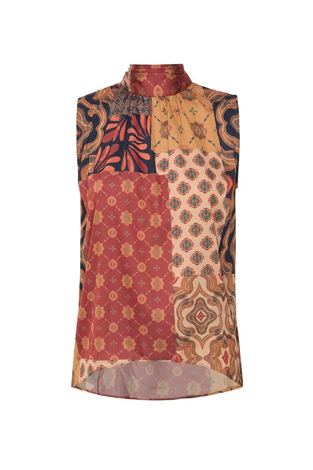 Women MISA Los Angeles Matching Sets LUKA TOP Golden Straw Satin