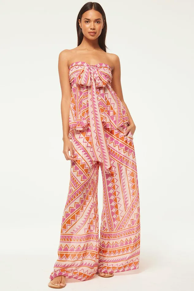 Women MISA Los Angeles Matching Sets PIA PANT Aperol Geo