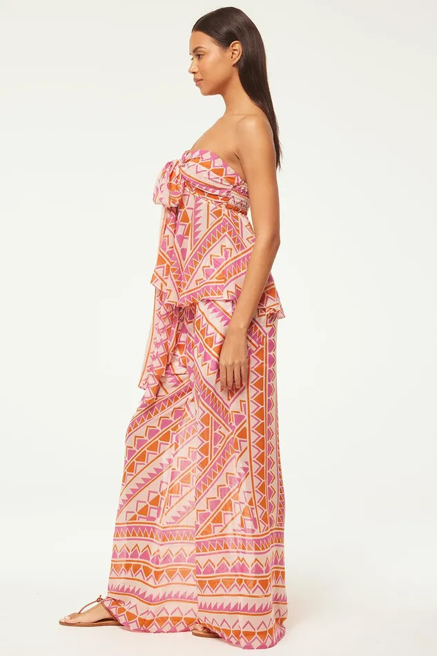 Women MISA Los Angeles Matching Sets PIA PANT Aperol Geo
