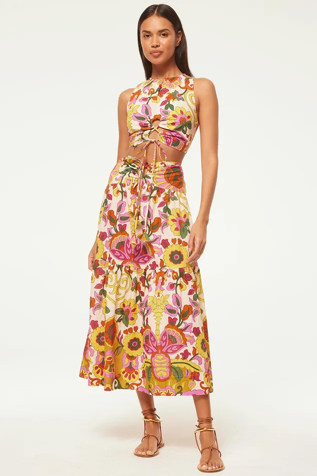 Women MISA Los Angeles Matching Sets TANZIA TOP Floral Corsica Multi