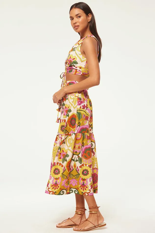Women MISA Los Angeles Matching Sets TANZIA TOP Floral Corsica Multi