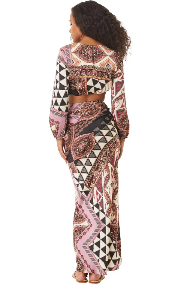 Women MISA Los Angeles Matching Sets VALA TOP Leonardo Patchwork