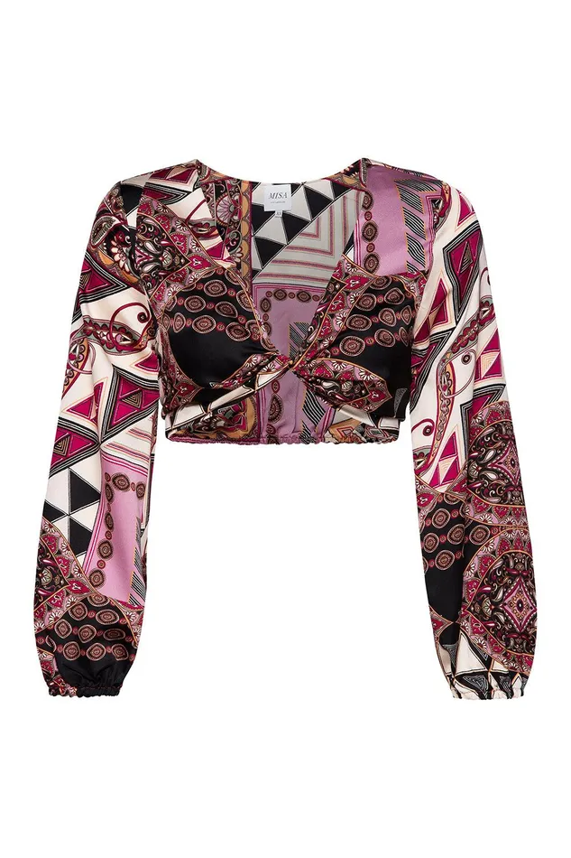 Women MISA Los Angeles Matching Sets VALA TOP Leonardo Patchwork
