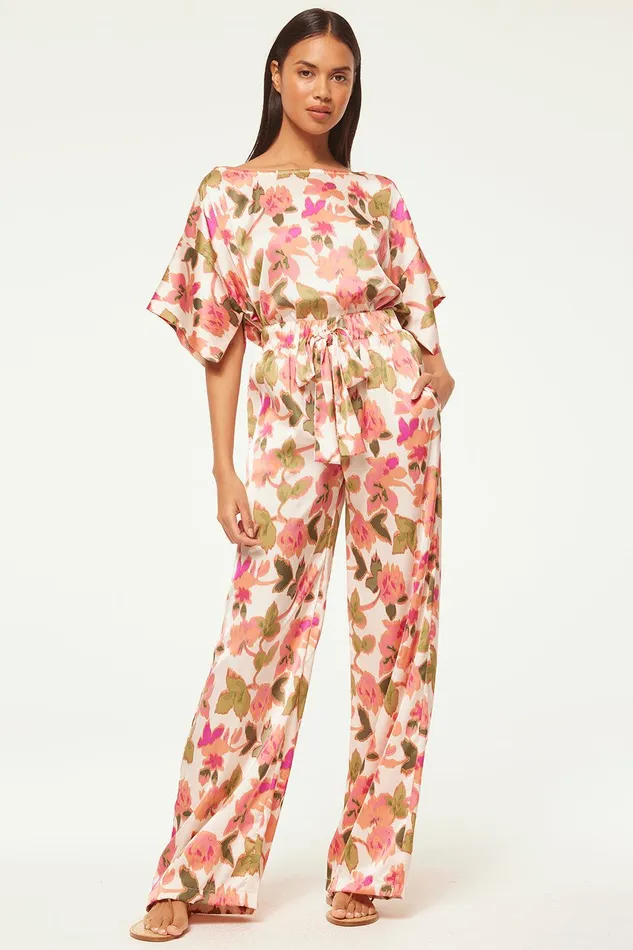 Women MISA Los Angeles Pants RESHMA PANT Sonoran Flora Satin
