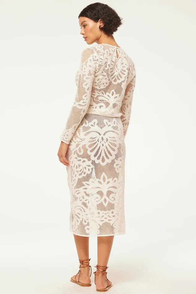 Women MISA Los Angeles Skirts and Shorts KORD SKIRT Embroidered Mesh