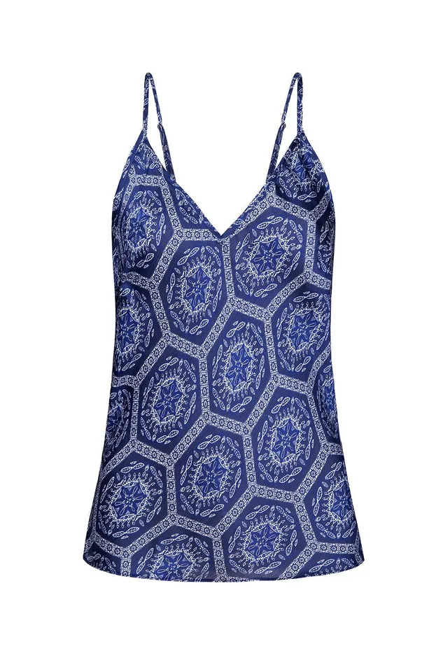 Women MISA Los Angeles Tops SAYA CAMI TOP Lapis Tile