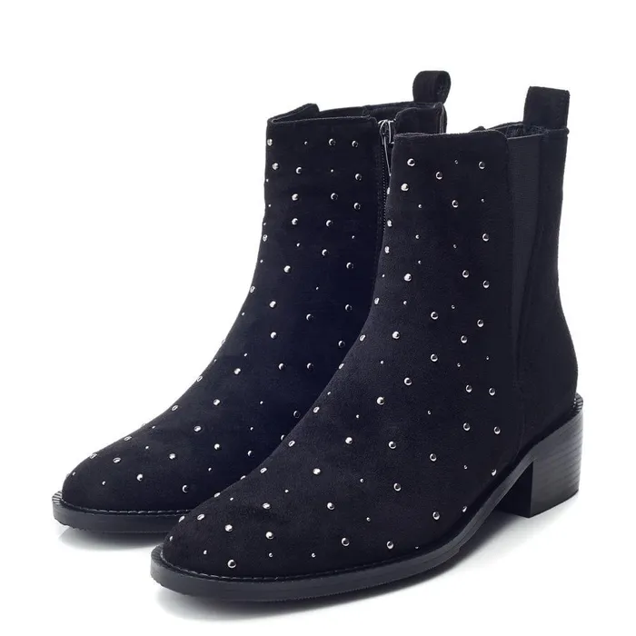 Women Moda In Pelle Black Boots Pernelle Black Alcantara
