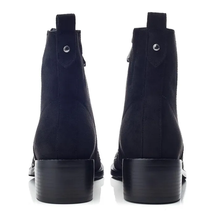 Women Moda In Pelle Black Boots Pernelle Black Alcantara