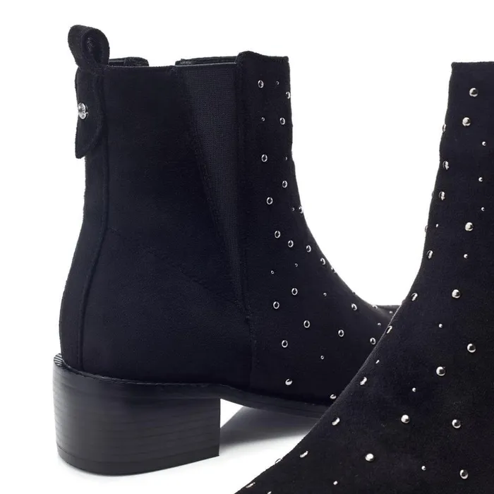 Women Moda In Pelle Black Boots Pernelle Black Alcantara