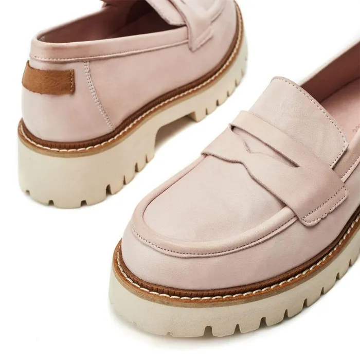 Women Moda In Pelle Casual Shoes Bsoleful BWinston Nude Leather
