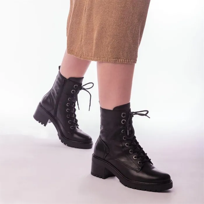 Women Moda In Pelle MidCalf Boots Bellzie Black Leather